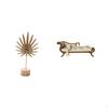 Nordic Abstract Sculpture Metal Figurine Ornament for Table Party Home with Miniature Wooden Sofa