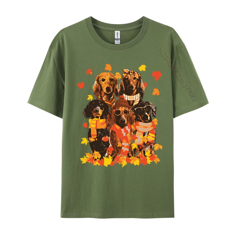 Dachshund Dog Halloween Thanksgiving Tshirt Male Brand New England Style Tops Tees Cotton T Shirt Mens Clothing Plus Size