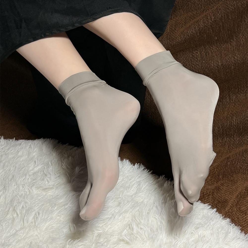 Sexy Women 8D 912 PIN Short Socks Oil Glossy  Five Toes Stockings Silk Knee High Socks Shiny Socks Lingerie Elastic
