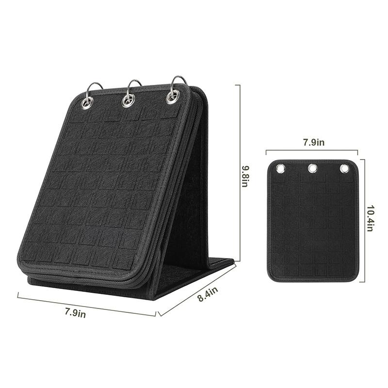 Enamel Pin Display Holder Pins Collection Storage Organizer Display Pages Pin Display Binder Stand with 3 Binders And 5 Pages