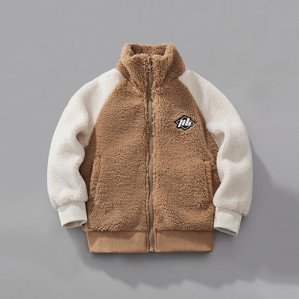 

Детское пальто из овечьей шерсти в стиле колор-блок для мальчиков и девочек, осень/зима 2025 8 Years