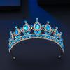 DIEZI 11 Colors New Luxury Princess Crystal Tiara Women Wedding Party Elegant Bridal Bride Rhinestone Crown Hair Accessories