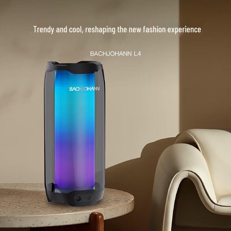 Bach Johann L4 Portable Bluetooth Speaker with Colorful Light and Heavy Bass