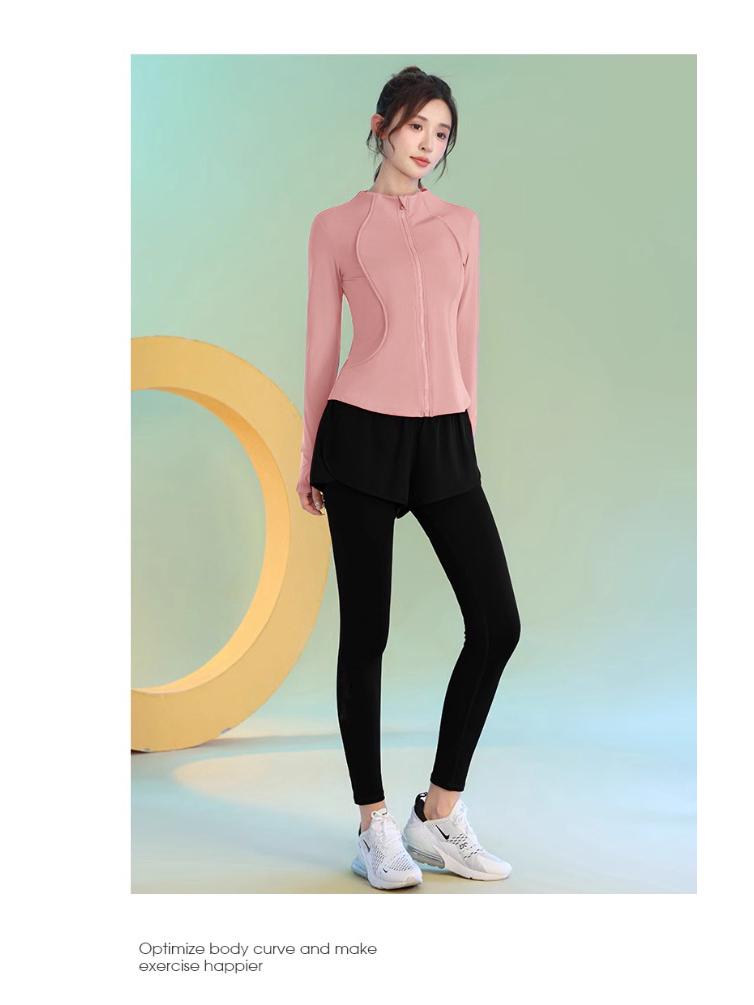 2025 Women's Slimming Morning Run Yoga Set - Long Sleeve Quick-Dry Fitness Outfit