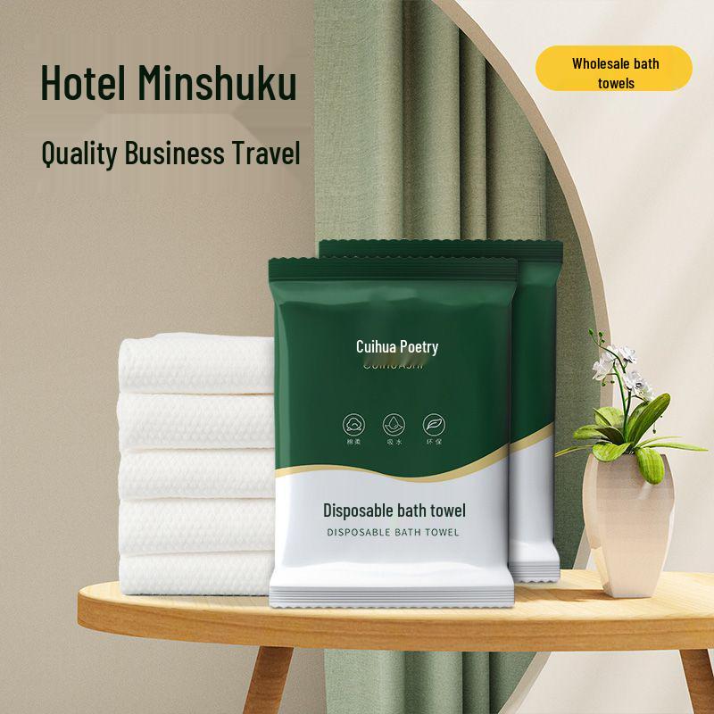 Thick Disposable Bath Towel for Hotels, B&Bs, Travel, and Beauty Salons - Individually Wrapped