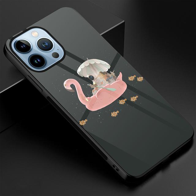 

Чехол с милым астронавтом с рисунком для Iphone 14 13 12 11 Pro Max Mini Xs Xr X 7 8 6s Plus Se 2022, защитное стекло, задняя крышка Capinha For iPhone 12