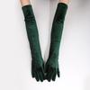 Elegant Ladies' Spring Autumn Velvet Long Gloves Full Finger Opera Party Wedding Bridal Etiquette Solid Color Gloves