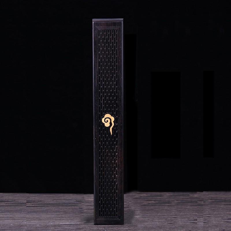 23.5cm Black Sandalwood Incense Burner Ebony Living Room White Sage Incense Sticks Base Restore Line Incense Holders