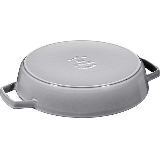 Frigideira redonda Zwilling Staub com duas alças 26 cm cinza grafite (40511-726-0)