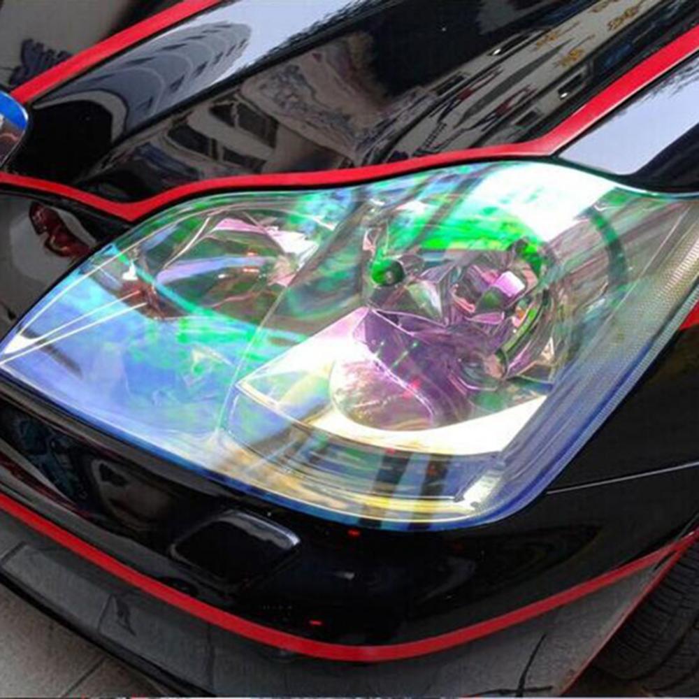 Car Body Headlight Film Self-Adhesive Vinyl Wrap Auto Headlight Fog Light Tint Film Waterproof Decoration Sticker Car Styling