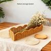Rectangular Plastic Basket Decorative Rattan Weave Pattern Functional Storage For Home Decoration Practical Container