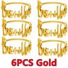 1PC-6PCS Bismillah Letter Napkin Rings Gold Napkin Holder Muslim Islamic Ramadan Kareem Party Wedding Decor Eid Mubarak Gifts