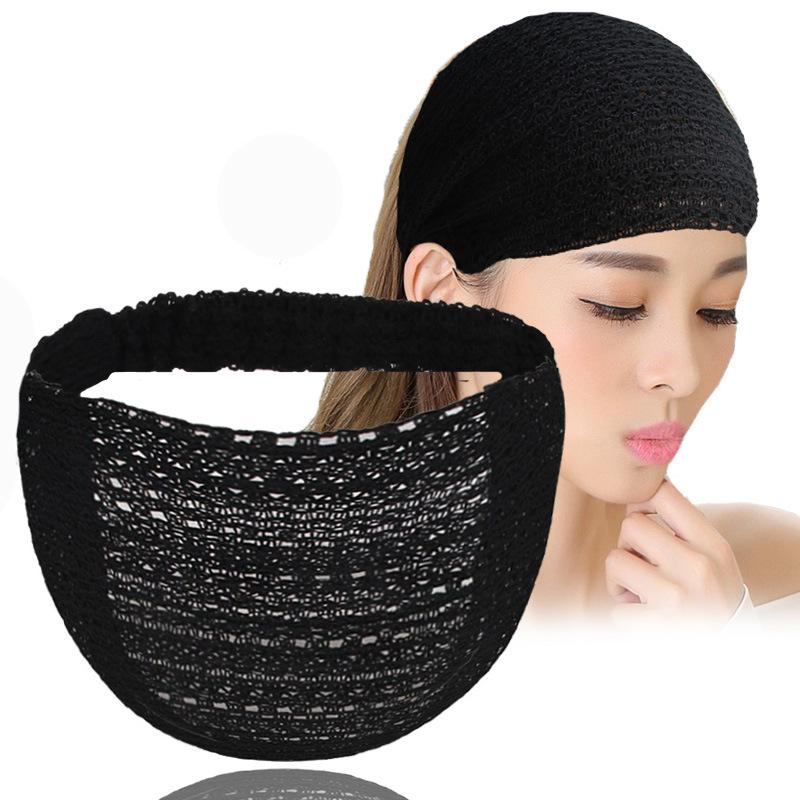 Breites weißes elastisches Stirnband zum Gesichtwaschen und Ausgehen – Rutschfestes Haarband für Frauen.