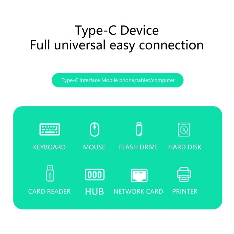 USB C to USB 2.0 Adapter USB Adapter OTG Cable Connector USB C Male to USB Female OTG Cable for Laptop Computer Tablet