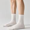 5 Pairs of 100% Cotton Socks for Men and Women, Thin Mid-calf Socks for Summer, Sweat-absorbent and Odor-resistant Pure Cotton Men's Socks