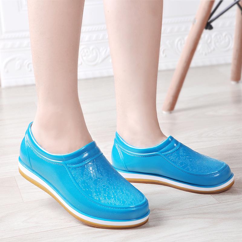 Korean Style Women's Low-Top Rain Boots – Fashionable Four-Season, Water-Resistant, Shallow Mouth Design