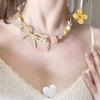 2026 Trendy Handmade Beaded Colorful acrylic Bowknot Star Pendant Necklace For Women Summer Y2k Sweet Aesthetic Neck Jewelry