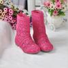 2025 hollow boots shoes breathable knit line mesh fashion high help summer women's boots high to help women's shoes 11 colors