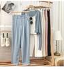 Women's High-Waisted Straight-Leg Suit Pants - Korean Style, Slimming, Casual, Spring/Autumn 2025