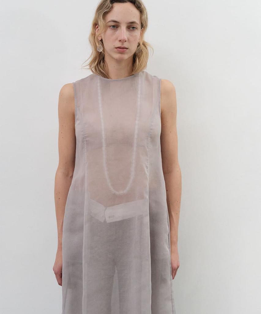 Amomento Sheer Long Dress_Grey