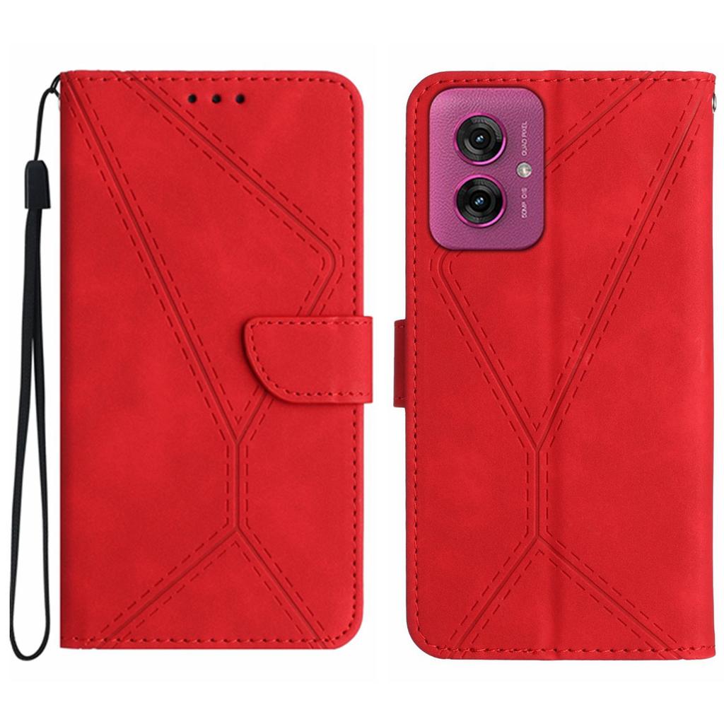 Suitable for Moto G05 leather case, Redmi 14C matte striped card wallet case, Samsung A56 solid color case.