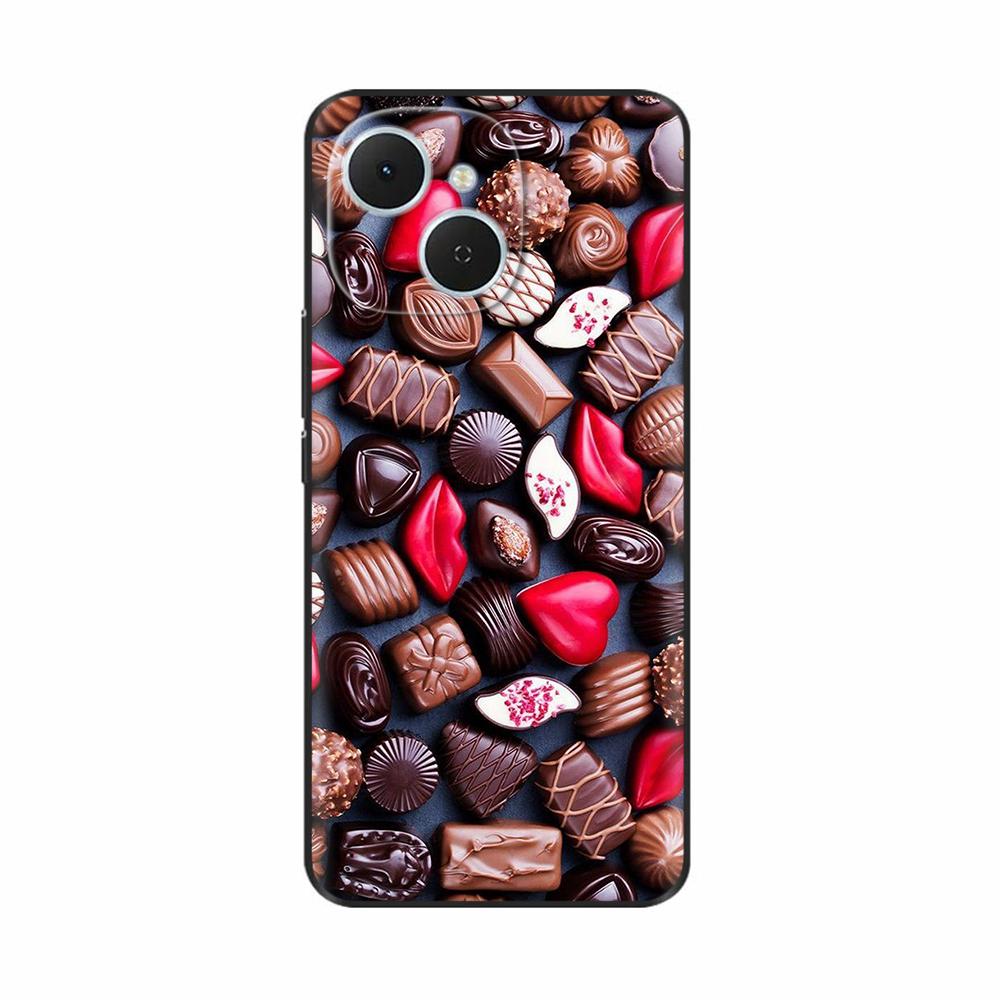 For Tecno Spark 40C Case Flowers Soft Silicone TPU Phone Cases For Tecno Spark 40C Shockproof Cool Wolf Flowers Protective Cover