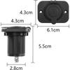 2PCS 12V Car Cigarette Lighter Socket with Blue LED,Waterproof Cigarette Lighter Socket 12 Volt Power Outlet Replacement for Car Marine Motorcycle