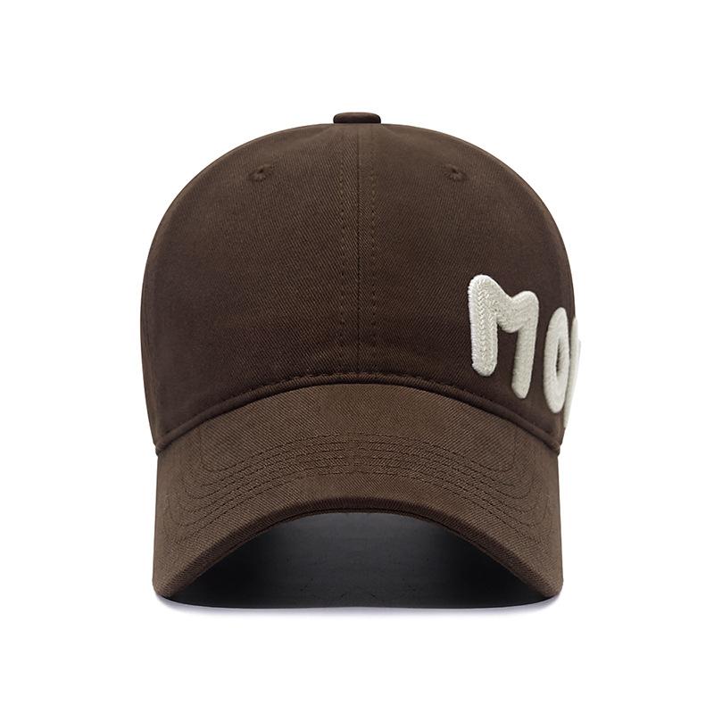 New Face Small Korean Version Hat Three-dimensional Letter MORA Embroidered Big Head Circumference Baseball Cap Men's and Women's Casual Cap