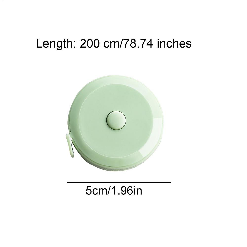 

78.74 Inches Soft Tape Measure Double Scale Body Sewing Flexible Measurement Ruler For Body Measuring Tools Tailor Craft 2M зелёный