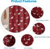Christmas Shower Curtain For Bathroom Red X-Mas Shower Curtain Set With Hooks Elk Christmas Trees Snowflakes Decor Waterproof