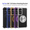 For Samsung Galaxy S25+/S24+ Magnetic Case CD Vein Kickstand TPU + PC Phone Cover