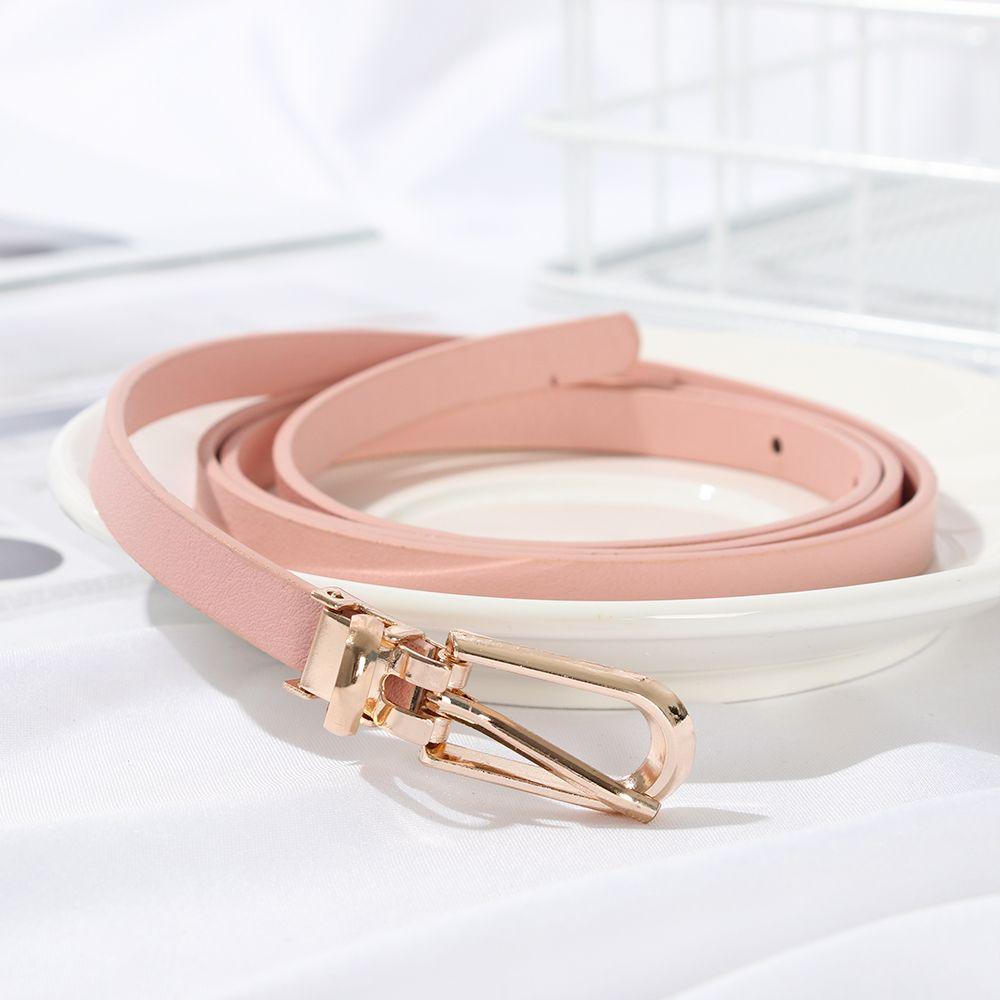 Girls Sweater Candy Color Adjustable Belt Thin Skinny Waistband Faux Leather Belts Dress Strap