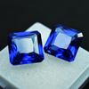 19.60 Ct Natural Blue Sapphire Certified Square Cut Gemstone Jewelry Making