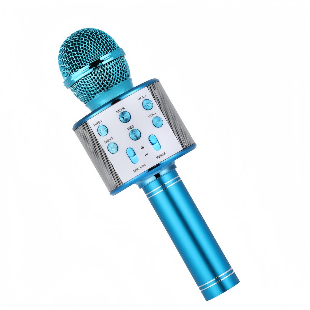 Handheld Karaoke Mic Speaker All-in-One Bluetooth 5.0 with TWS Connection HIFI Stereo Sound Microphone for Family Gathering