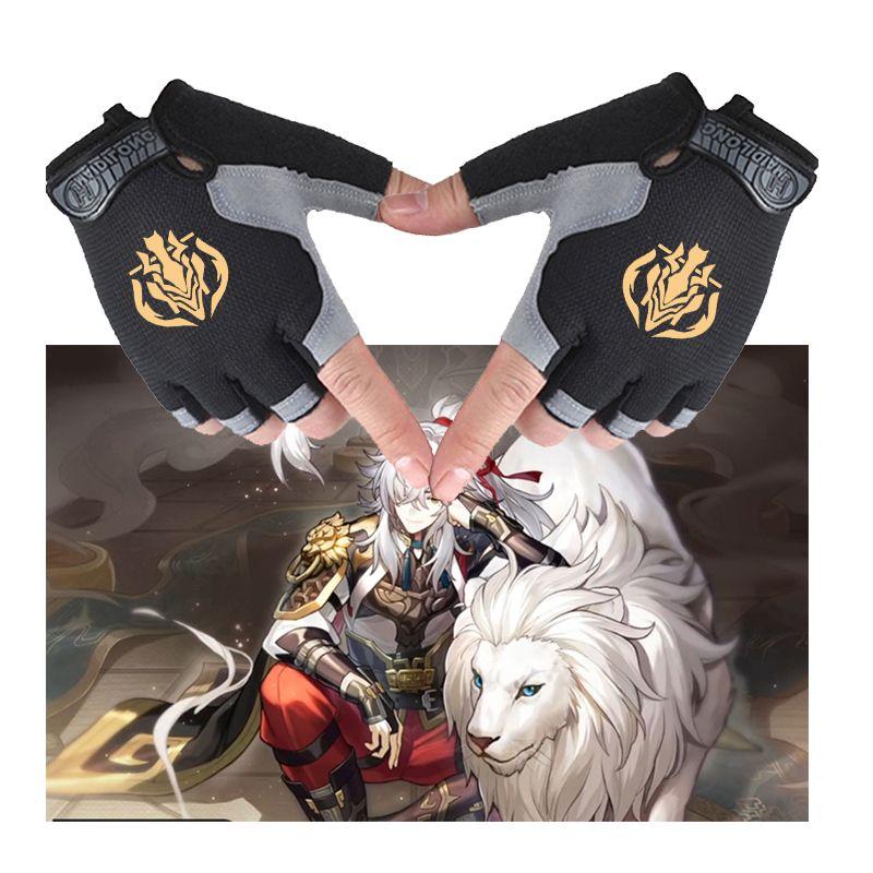 

Half Finger Gloves Thin Broken Star Dome Railway High School Students Yinlang Peripheral Male Middle School Students Adolescent Girl Xier Joint Name Glove Jing Yuan (Gold icon) One size