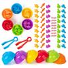 Children's Rainbow Counting Sorting Cups - Soft Rubber Early Education Puzzle Toy
