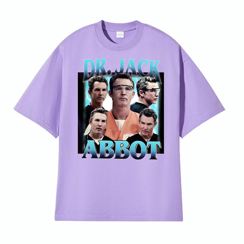 Dr Jack Abbott Blue Vintage 90s Graphic T Shirts Mens Clothing Summer Fashion Classic Tshirt Unisex Summer High Quality TShirt