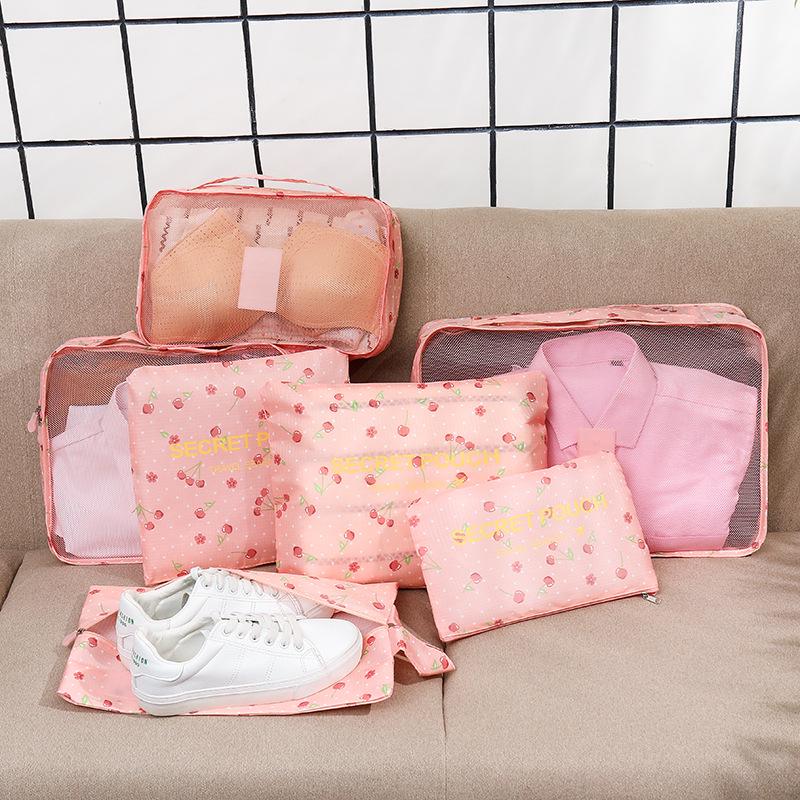Koreanisches Reiseset: 6- und 7-teilige Aufbewahrungstaschen für Kleidung und Accessoires