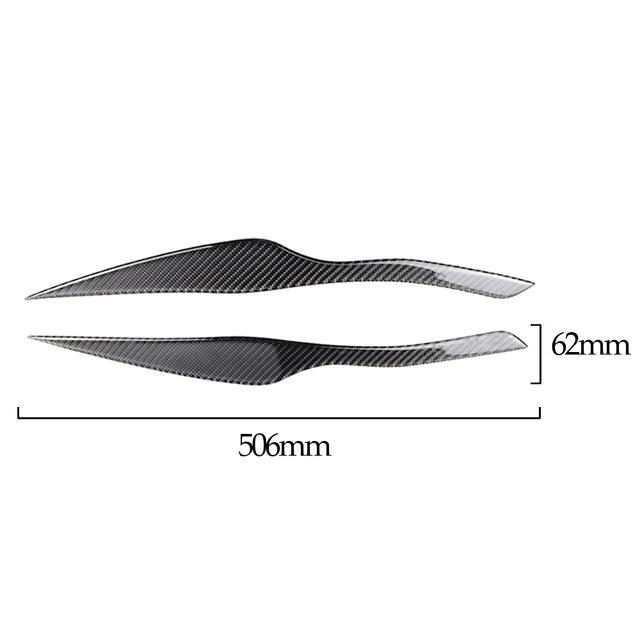 1Pair Real Carbon Fiber Headlight Eyebrow Eyelid Cover For BMW 3 Series E90 E91 2006 2007 2008 2009 2010 2011 Car
