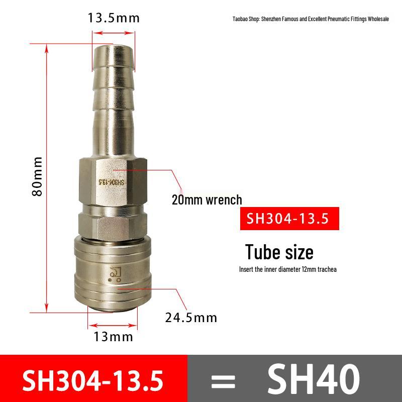 C-Type Pneumatic Quick Connector for Air Compressors and Oxygen Hoses