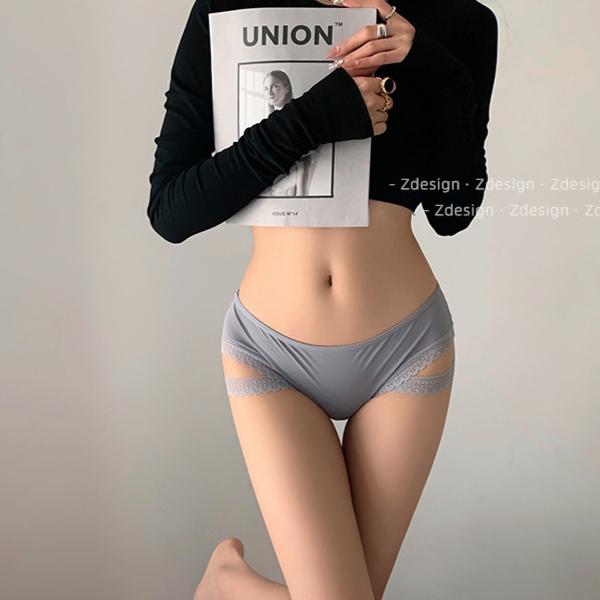 Designinspirerade Trosor med Spetsiga Sidoband och Sömlös Isilkes-triangel för Kvinnor