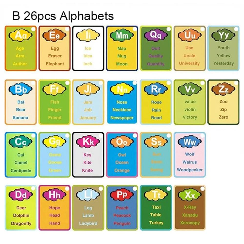 Water Drawing Card 26 Alphabet Coloring Book & 2 Magic Pen Letter Card Painting Board English Learning Educational Toys