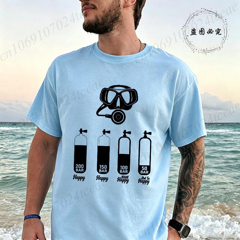 Summer New Style Fashion Unisexs Tshirt Scuba Diving Print Design Unisexs Trendy Shirt Tops Funny Tee Shirts Gifts For Scuba Divers