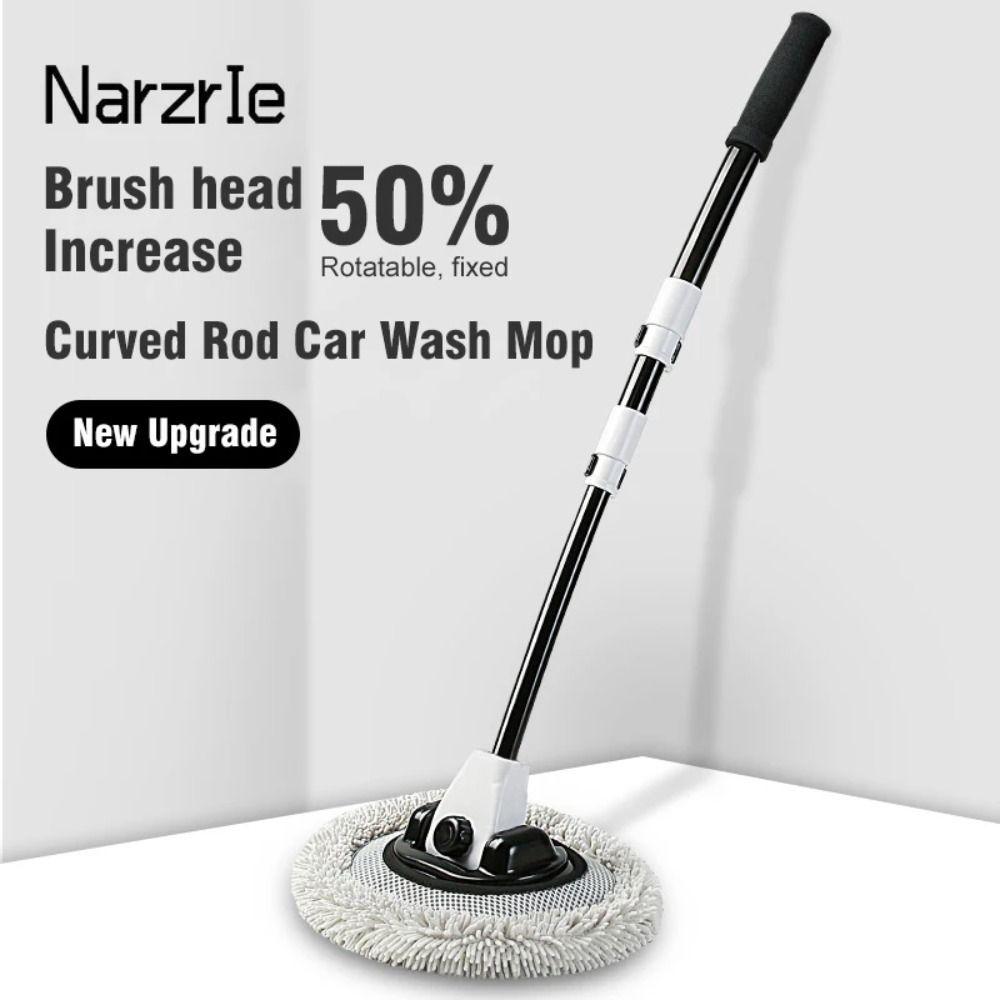 15° Bend Car Cleaning Brush Long Handle Cleaning Mop Chenille Broom Chenille Broom Dual Brush Home
