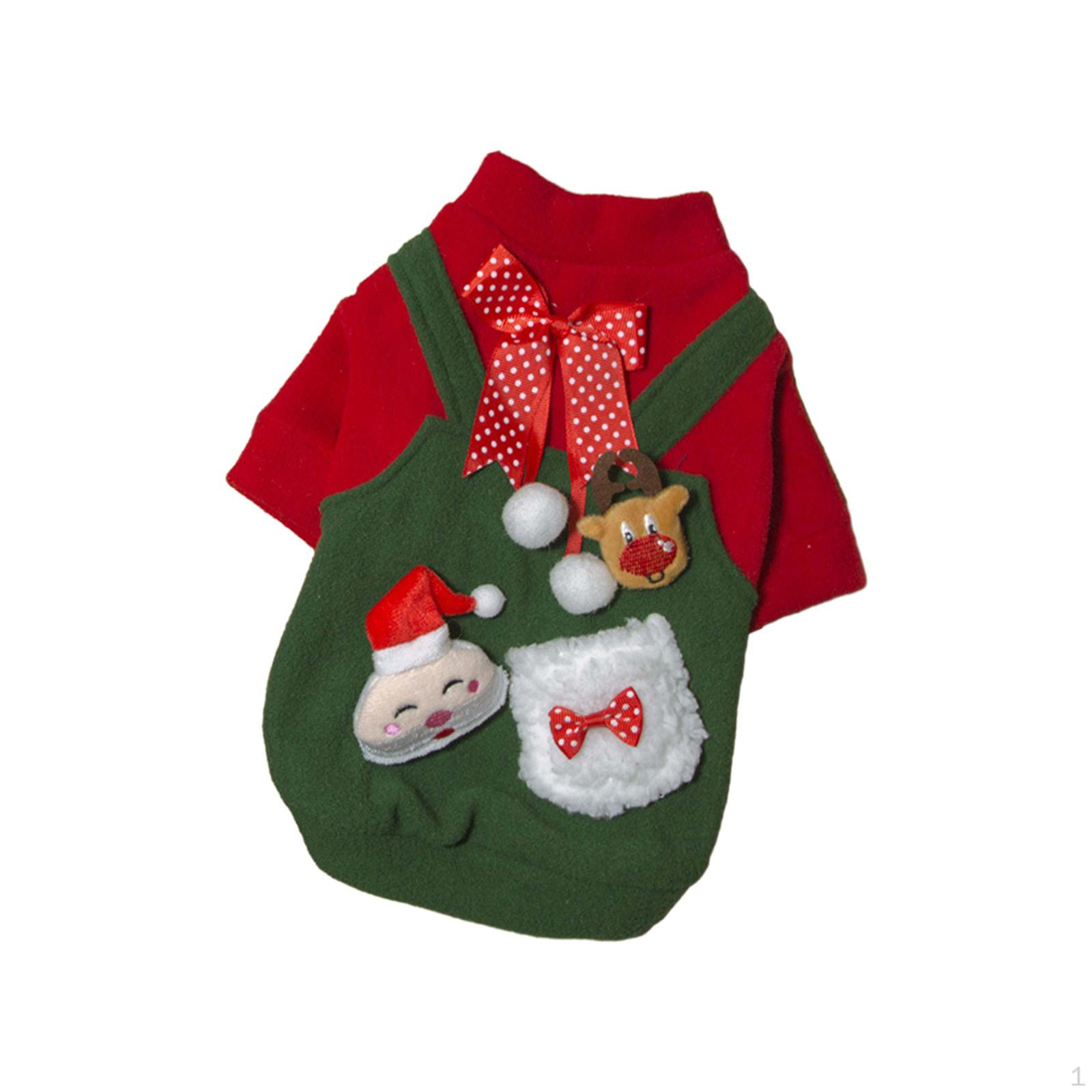 

Різдвяний костюм для собаки Светри для холодної погоди Святковий Милий Одяг Зручний Косплей Одяг для домашніх тварин M