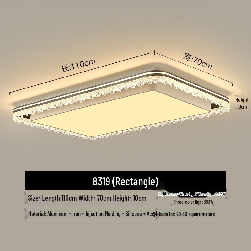 

Французский роскошный круглый потолочный светильник, не раздражающий глаза, для спальни, дизайн «Супер яркий ледяной кристалл»