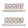Nail Extension Clips Reusable Alloy Curve C Nail Art Pinching Clips DIY Manicure Tool Silver Color 10 Piece Set