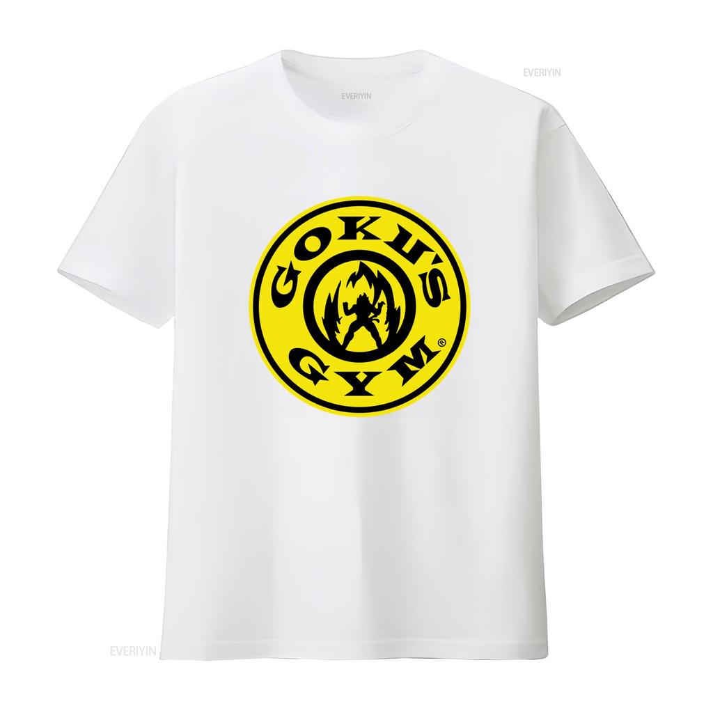 Gokus Gym Golds Inspires Workout T Shirt for Men Blue Size Large A2 Vintage Washed Versatile Fashion Graphic