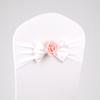 Stretch Spandex Chair Sash Band Bow Tie With Round Buckle Elastic Chair Bowknot Ties For Hotel Banquet Wedding Party Decoration