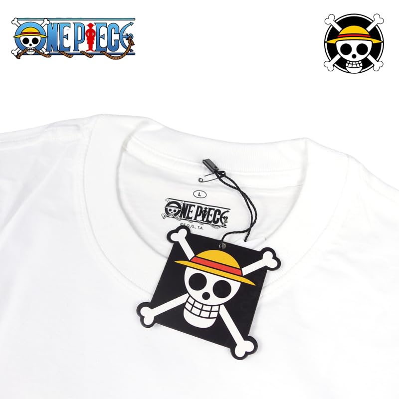 EVERSOUL ONE PIECE Short Straw Hat Character Anime Movie Size M T-Shirt, Sleeve, Chopper, Pirates, Luffy, Sanji, Zoro, Nami, Merchandise, Tee, Men's,